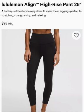 lululemon Align™ HR Pant 25" - Black